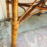 Vintage coffee table in wicker and formica