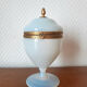Bonbonnière and vase in opaline Charles X gilded metal