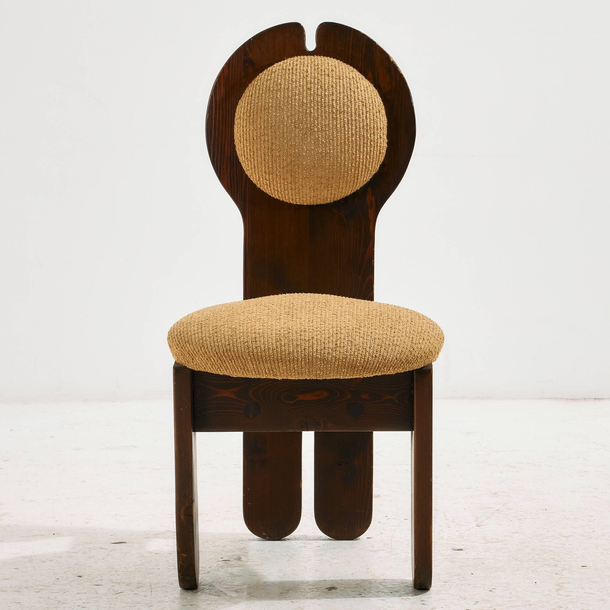 Hungarian pine chair by Mária Szedleczky, Set of 6