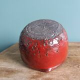 Ceramic signed Hofmann Gérard, Vallauris, manganese red