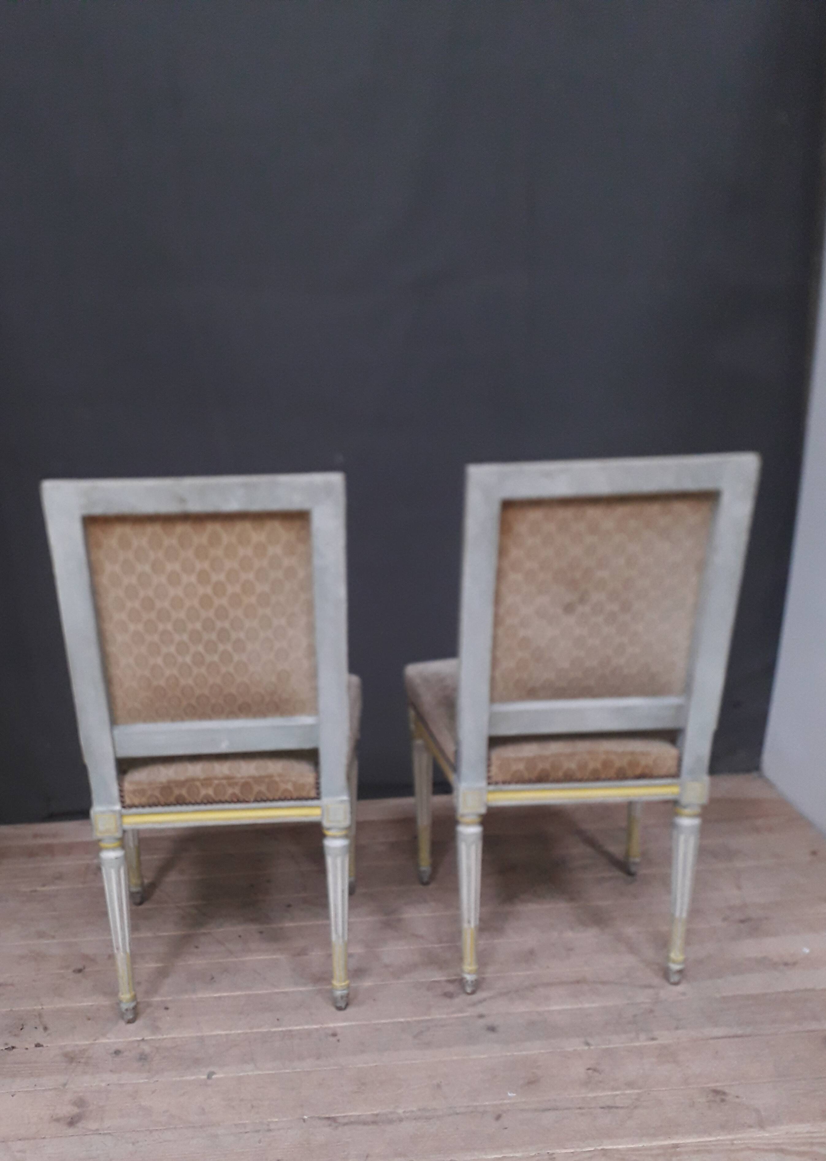 Pair of Louis XVI style chairs