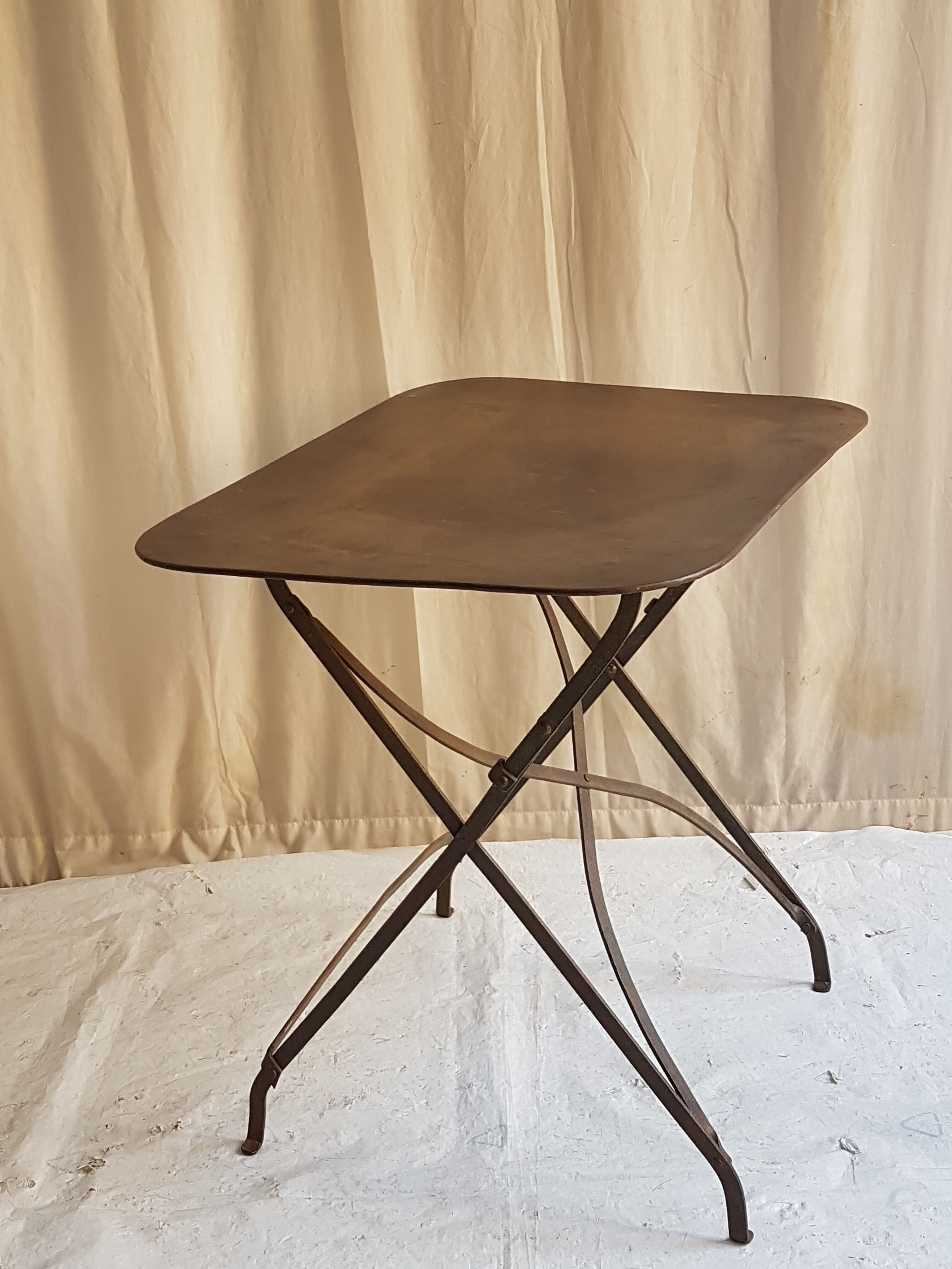 Folding old garden table