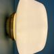 Vintage Mazda XXL globe wall or ceiling light in white opaline