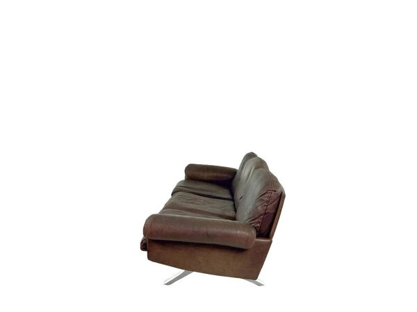 Canapé 3 places vintage De Sede DS-31 en cuir marron
