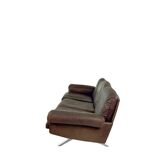 Vintage De Sede DS-31 three-seater sofa – brown leather design classic