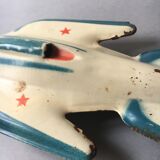 Ancien jouet sovietique avion en tole 1970 cccp