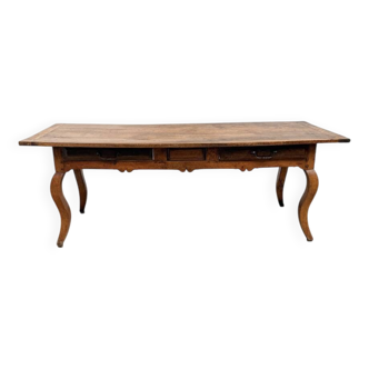 Table, drapière en noyer, XIXème s.