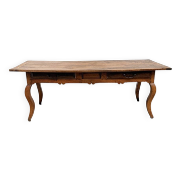 19th century walnut drapery table 2m1