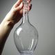 Antique crystal decanter from Nancy, engraved, circa 1920-1930.