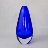 Blue sommerso vase by seguso, Murano glass, Italy, 1970
