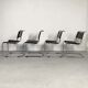 Set of 4 B33 leather chairs by Marcel Breuer, Thonet edition 1930