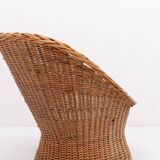 1970’s Vintage Danish design wicker lounge chairs