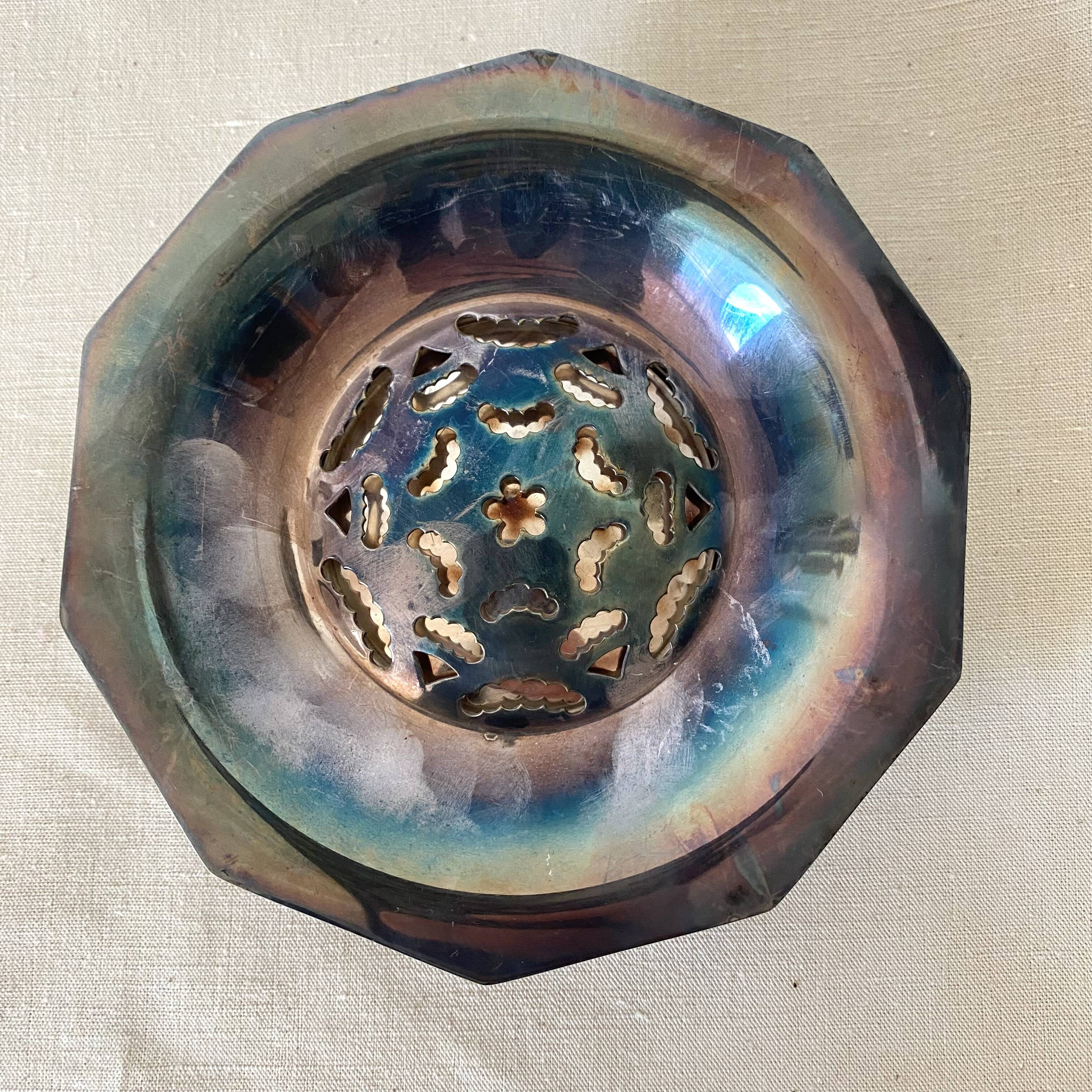 Silver-plated shell butter dish