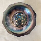 Silver-plated shell butter dish