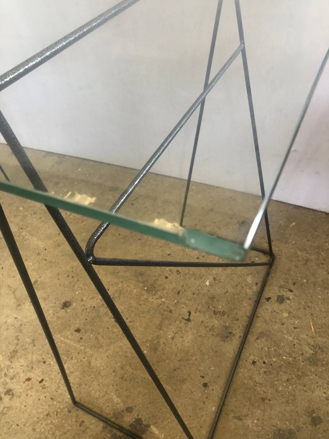 Glass trestle desk
