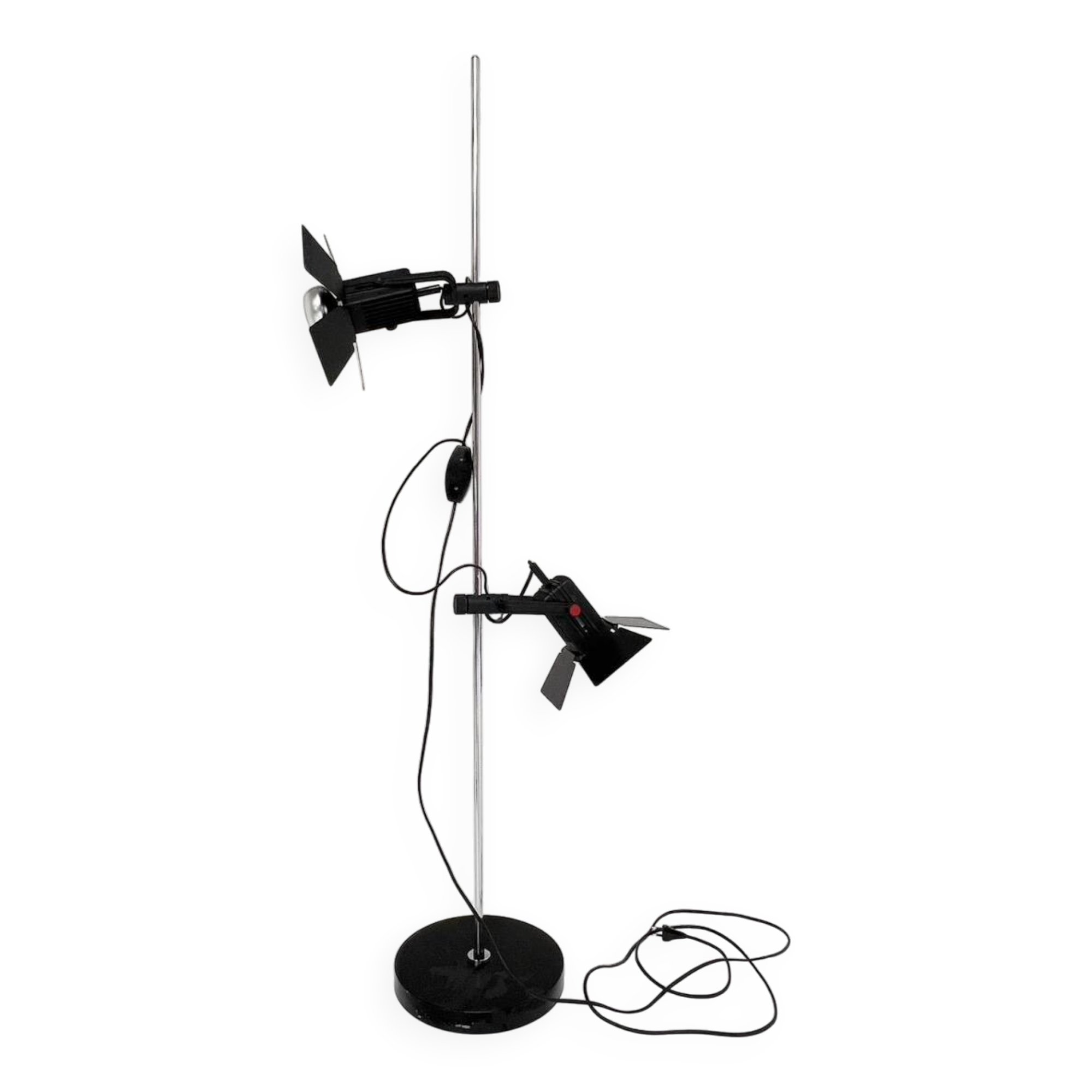 Black vintage floor lamp, 1970's