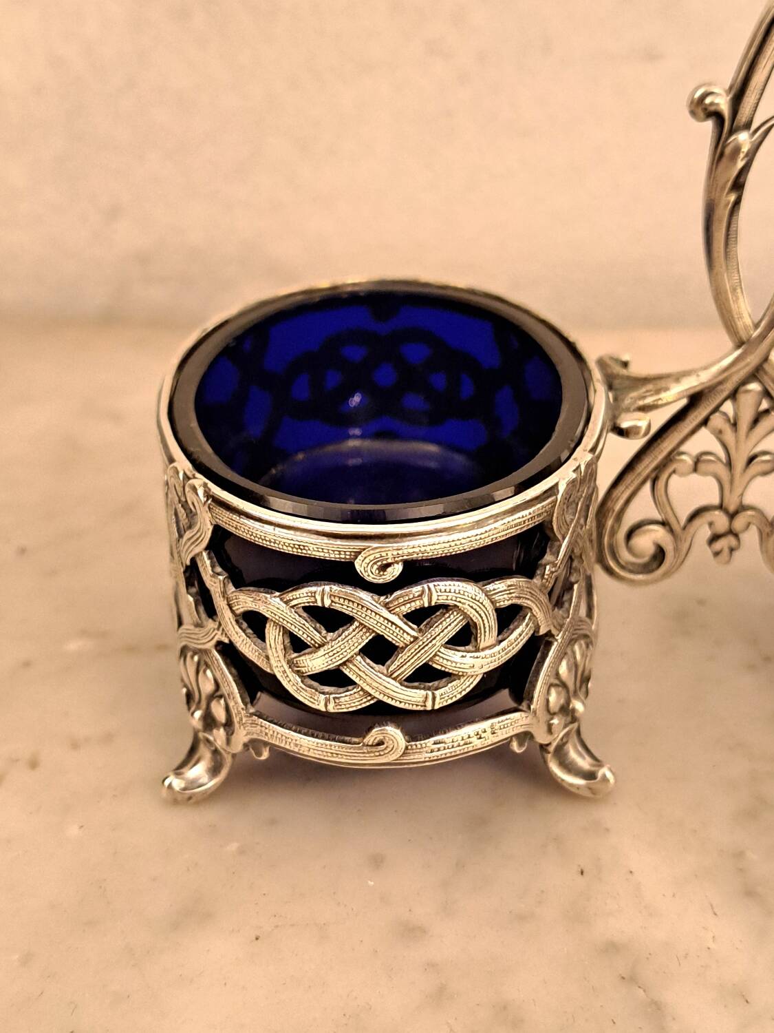 Saleron double Christofle en métal argenté