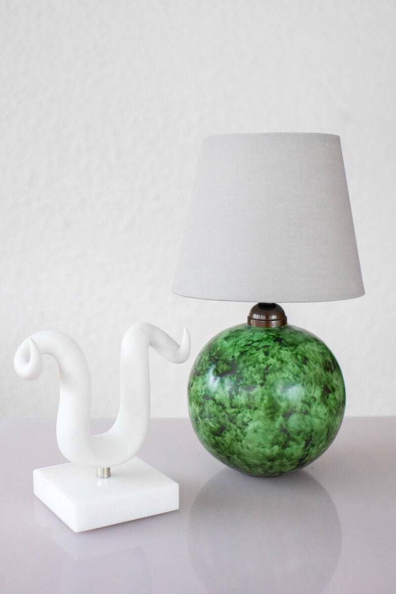 Scandinavian Art Deco table lamp in ceramic by Erik Mornils for Nittsjö, 1930s
