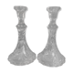 Pair of glass candlesticks