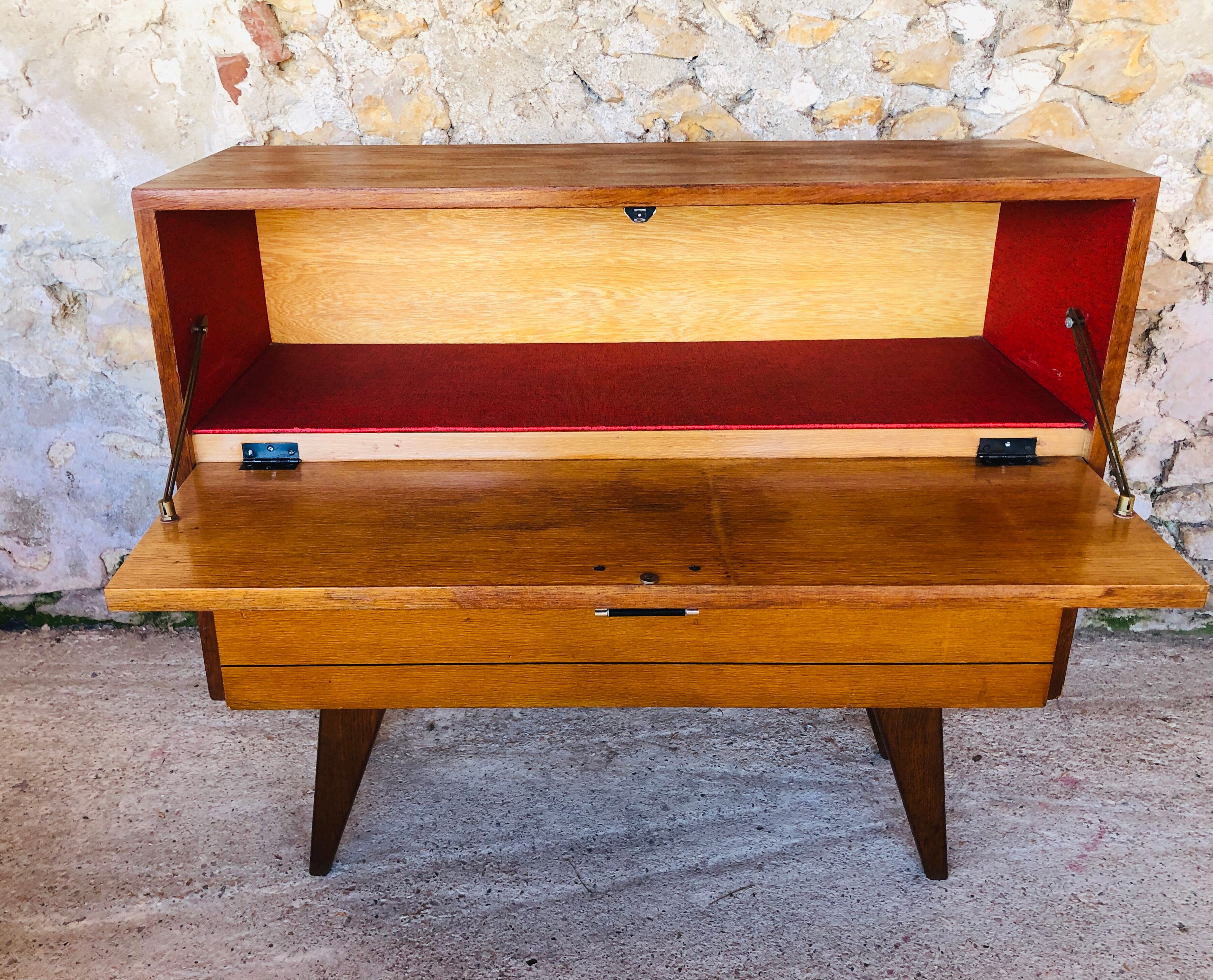 Storage furniture, double compartments, 50s/60s