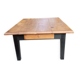 Low farmhouse table in solid oak