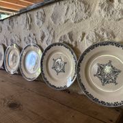 Flat plates Jules Vieillard Bordeaux in ironstone