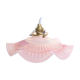 Suspension en verre rose
