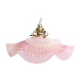 Suspension en verre rose