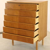 Danish high oak chest of drawers 'Brovst' - Danish design