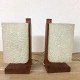 Teak bedside lamps 1960