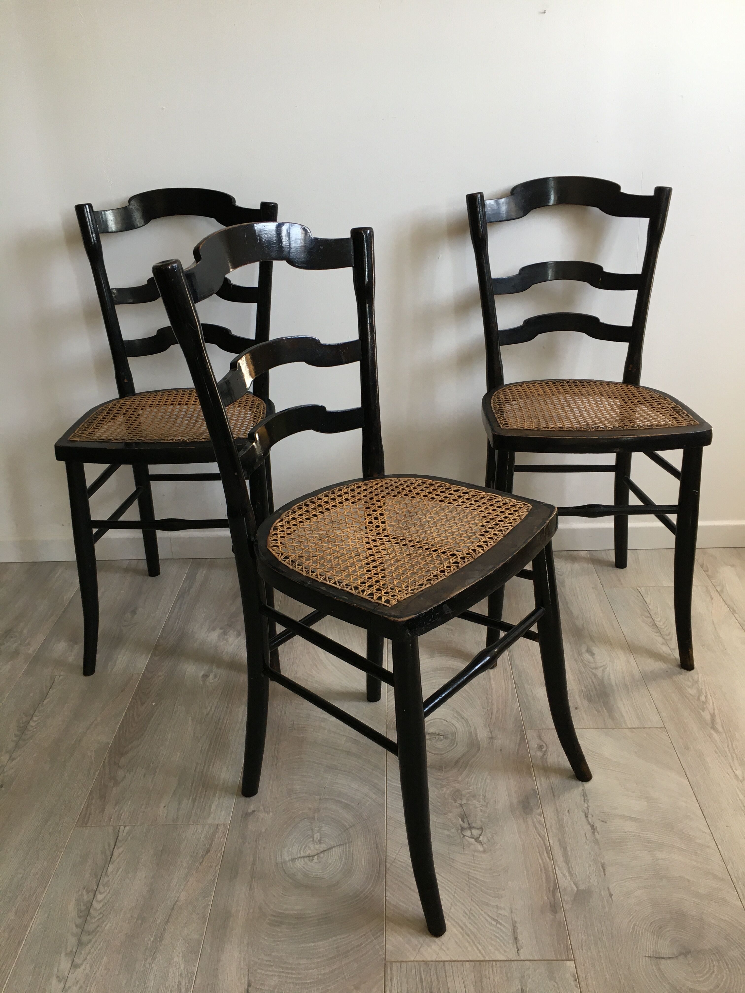 Suite of 3 chairs - late 19th - stamp F.Carton