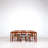 Extendable dining table in teak by H. W. Klein for Bramin Mobler