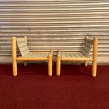 Pair of drivers 1970s/80s natural wood