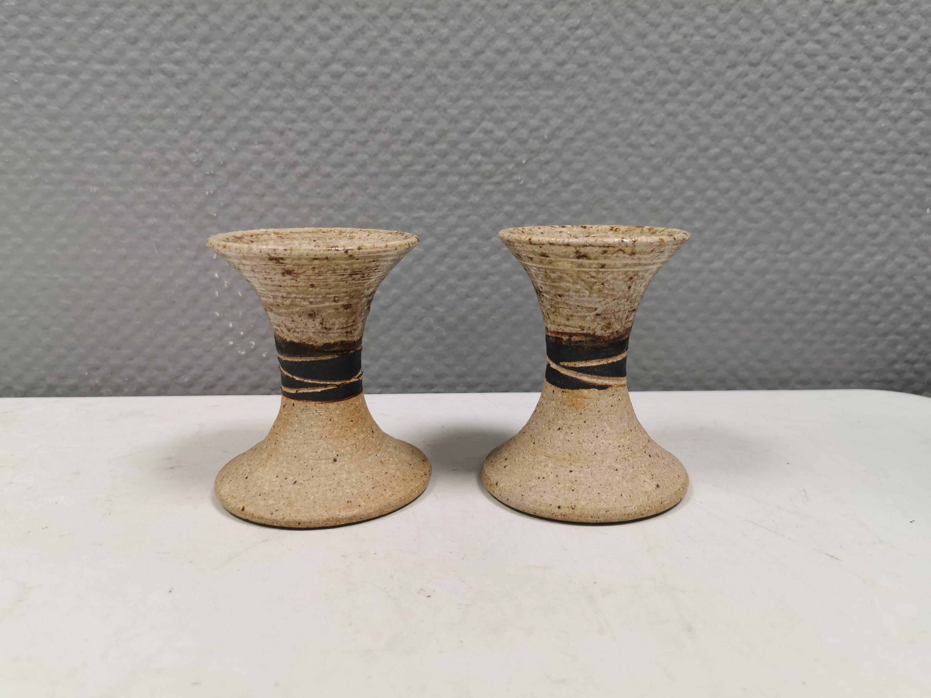 A set of beautiful ceramic candle holders from Danish Tue Poulsen.