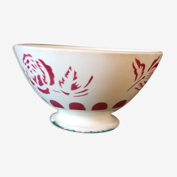 Old bowl Digoin pink red