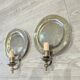Set of 2 vintage wall sconces Ari KV 1500 – patinated bronze – Ø 25 cm