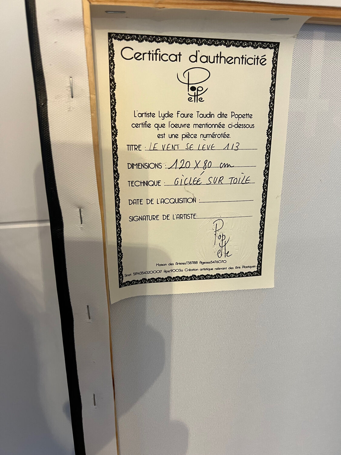 Canvas arcachon basin popette