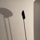 Adjustable modernist floor lamp black lacquered metal Italian 80s