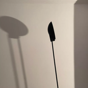 Adjustable modernist floor lamp black lacquered metal Italian 80s