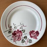 6 antique dessert plates in faience from badonviller