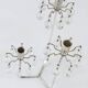 Silver-plated candlestick, faceted Swarovski crystals, Austria, 1960s