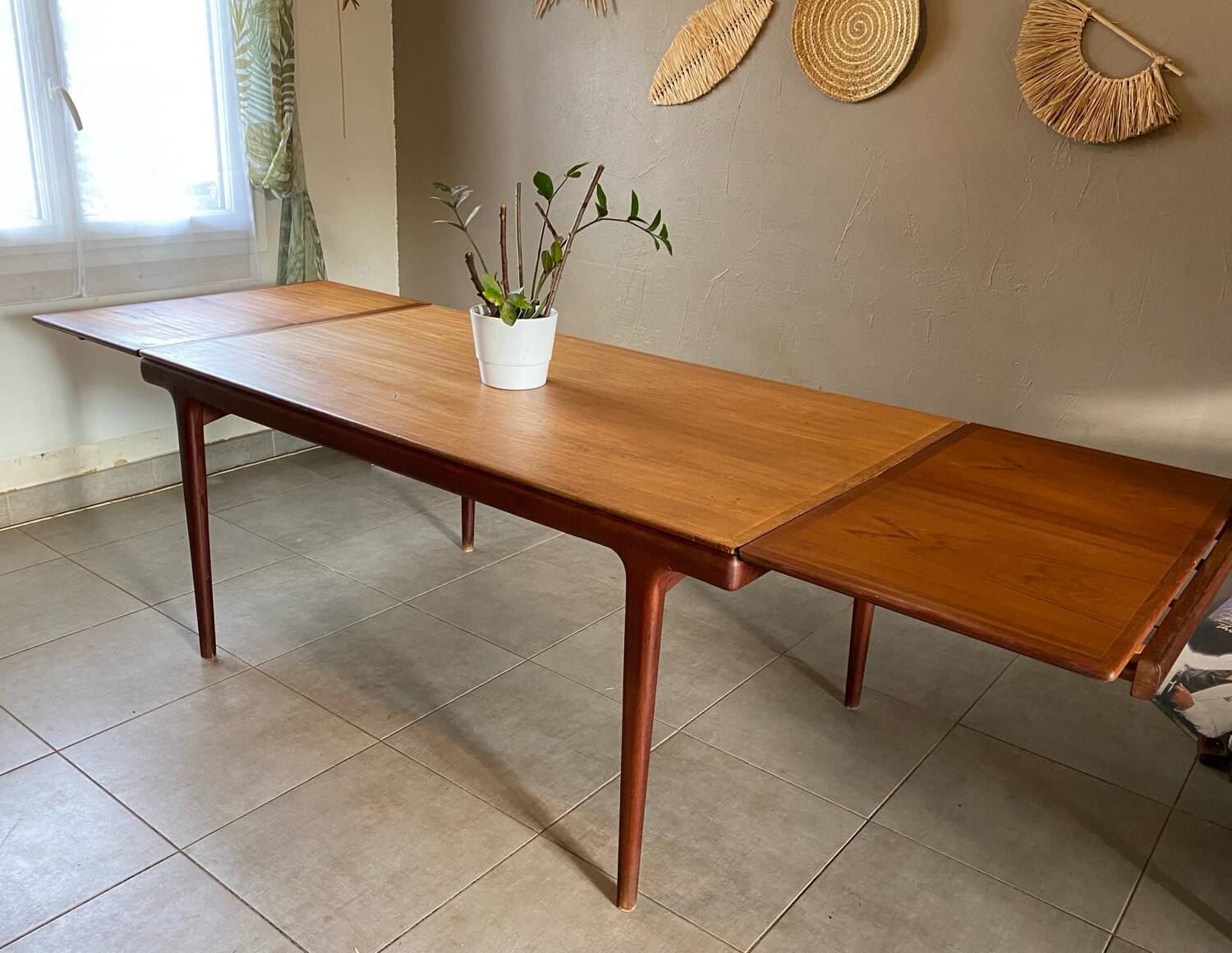 Vintage extendable teak table