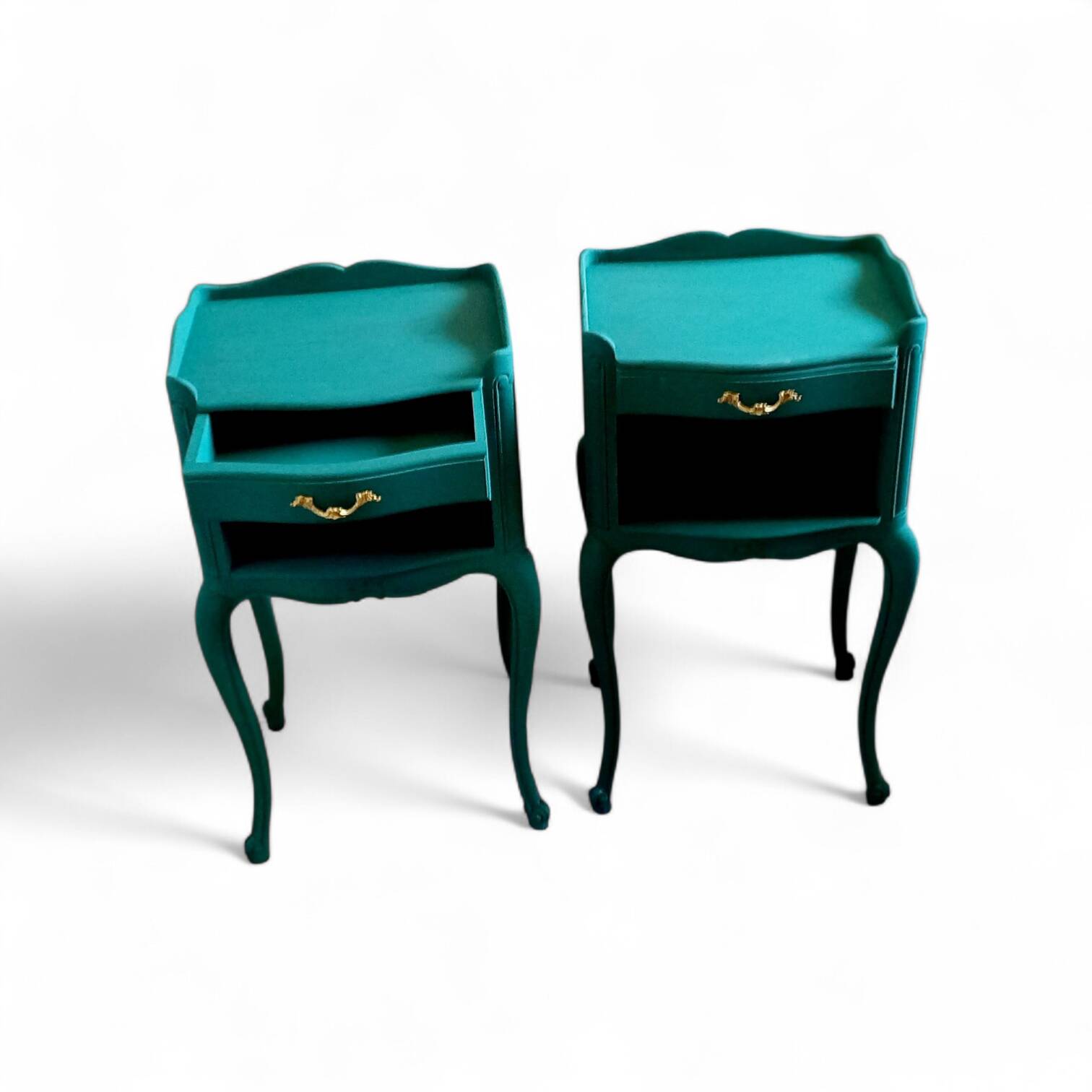 Pair of antique bedside tables