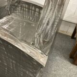 Pair of industrial metal armchairs