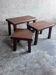 Set of three brutalist nesting tables, 1970s.