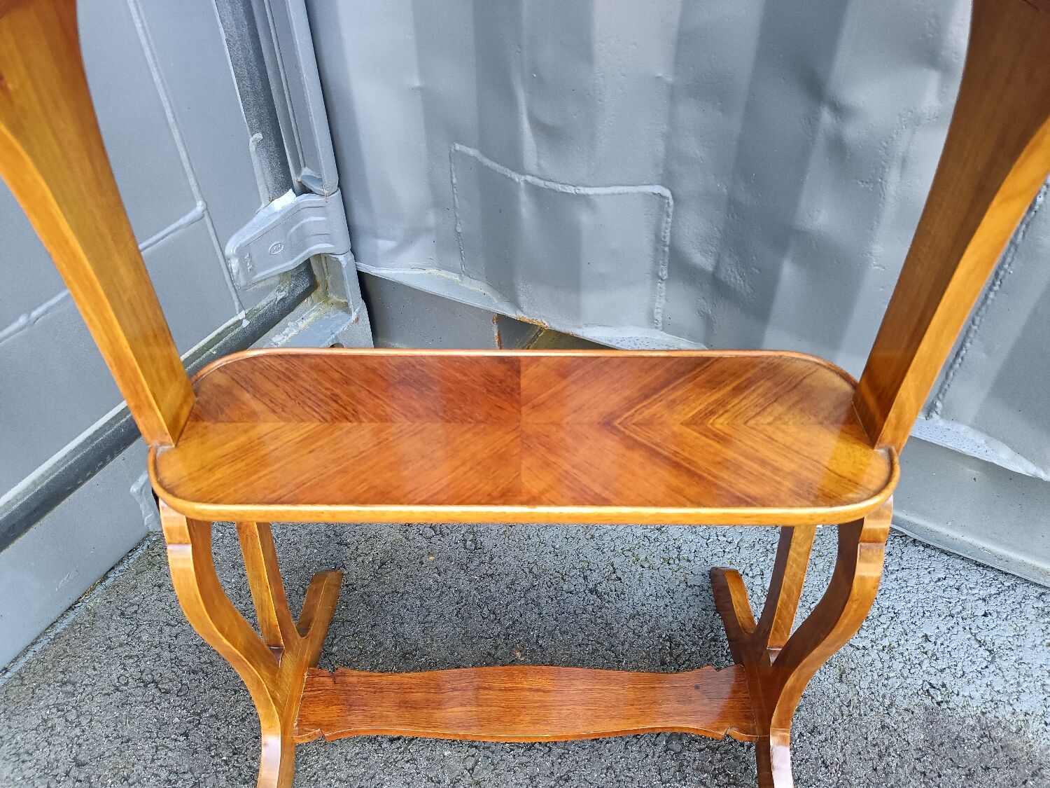 Pair of bedside tables in antique marquetry Louis XVl