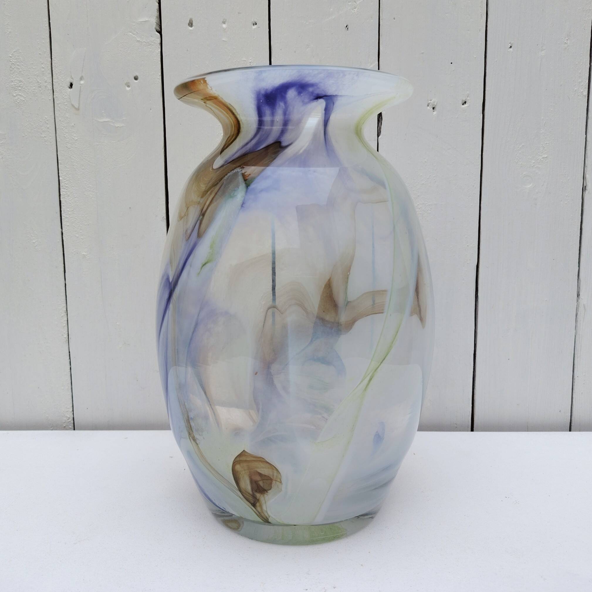 Blown glass vase, Bob le Bleis, Maure-vieil