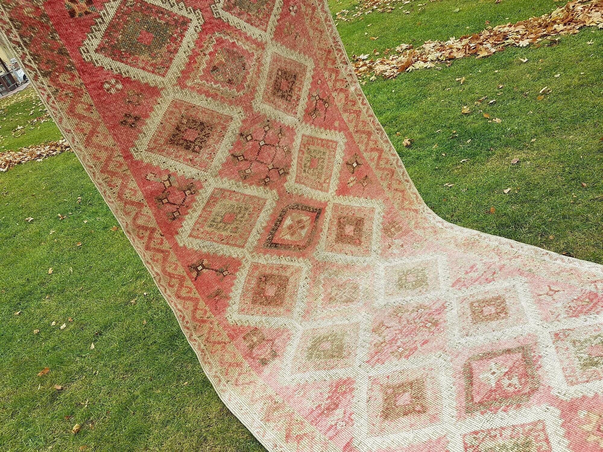 Vintage Turkish hallway rug 150x330 cm