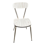 Beige formica and steel workshop chair