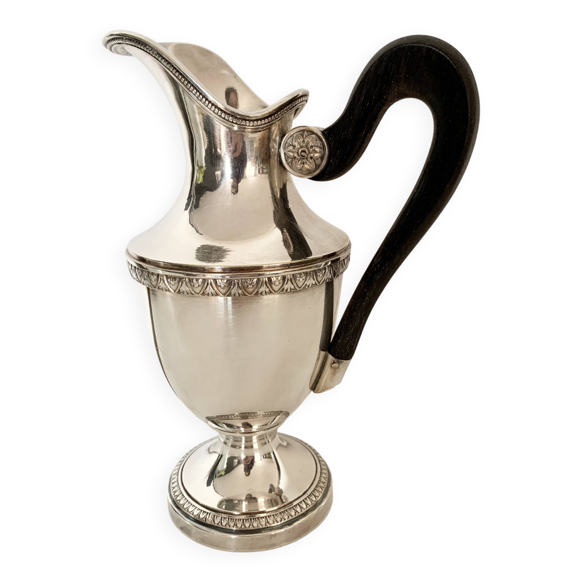 Boulenger silver-plated and ebony milk jug